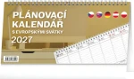 NOTIQUE Stolní kalendář Plánovací s evropskými svátky 2027 / Stolní kalendář / 25 × 12,5 cm