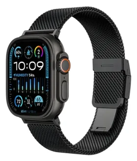 AmazingThing Titan Premium černá / Řemínek / Apple Watch 38/40/41/42/44/45/46/49 mm / Kov (4896238002024)