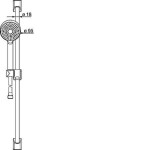 HANSA - Basicjet Sprchová souprava s nástěnnou tyčí 65 cm, chrom 44780213