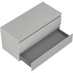 MEXEN/S - Rivel koupelnová skříňka pod umyvadlo 100 cm s deskou, 2 zásuvky, reliéf , šedá mat 91A20-10047-2-BFFC62