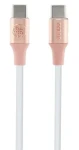 Guess Embossed Logo USB-C - USB-C růžová / Kabel / 1,5 m / Rychlonabíjecí (GUCCLALRGDP)