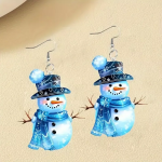 Ptakoviny.cz Náušnice sněhulák veselý modrý