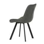 Jídelní židle, šedá, látka vintage, HC-V3066 GREY3