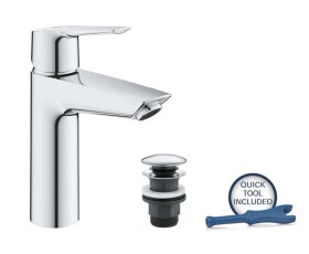 GROHE - QuickFix Start Umyvadlová baterie s výpustí Push-Open, studený start, chrom 23746002