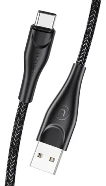USAMS SJ392 U41 černá / Datový kabel / USB-C / opletený / 1 m / 2A (SJ392USB01)