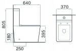 MEXEN - Cube WC kombi včetně sedátka soft-close, bílé 31014000