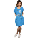 HOSH Dámské šaty Sora Velikost: UNI, Barva: Tyrkysová