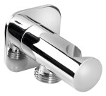 SAPHO - Držák sprchy kulatý, pevný, s vyústěním, chrom SG403