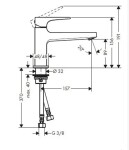 HANSGROHE - Metropol Umyvadlová baterie s výpustí Push-Open, CoolStart, chrom 32503000
