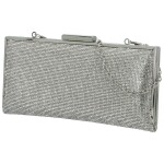 Luxusní dámská plesová kabelka Moon Iballa, stříbrná