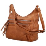 Stylová dámská koženková crossbody kabelka Palmira, hnědá