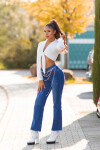 Sexy použitý vzhled Highwaist Jeans denimblue