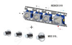 PAFFONI - Modular Box Termostatická baterie pod omítku, pro 3 spotřebiče, chrom MDE019CR