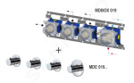 PAFFONI - Modular Box Termostatická baterie pod omítku, pro 3 spotřebiče, zlatá MDE019HG