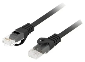 Lanberg CAT6 UTP 5m černá / Patch kabel / LSZH / CU / Fluke Passed (PCU6-10CU-0500-BK)