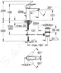 GROHE - QuickFix Start Umyvadlová baterie s výpustí, chrom 23455002