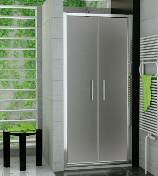 SanSwiss TOPP2 0900 50 22 Dvoukřídlé dveře 90 cm, aluchrom/durlux