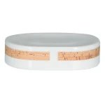 Spirella TUBE Nature mýdlenka bílá / porcelán / korek (7610583182272)