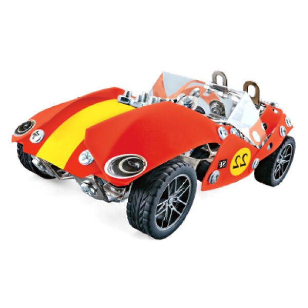 Kovová stavebnice retro závodní auto 230 ks