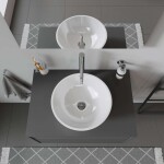 DURAVIT - Bacino Umyvadlo na desku, průměr 42 cm, s přepadem, bílá 0325420000