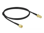 DeLock Kabel SMA (M) - SMA (F) LMR/CFD100 0.9m černá (90447)
