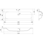 MEXEN - Vela umyvadlo zapuštěné do desky 121 x 46,5, bílá lesk 25231200
