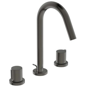 IDEAL STANDARD - Joy Umyvadlová baterie, 3-otvorová instalace, s výpustí, Magnetic Grey BC783A5