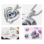 Exkluzivní náhrdelník Swarovski Elements Romantic Love Violet - srdíčko, Fialová 45 cm + 5 cm (prodloužení)