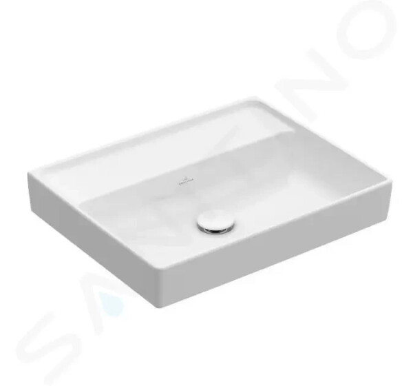 VILLEROY & BOCH - Collaro Umyvadlo nábytkové 600x470 mm, bez přepadu, bez otvoru pro baterii, CeramicPlus, alpská bílá 4A3363R1