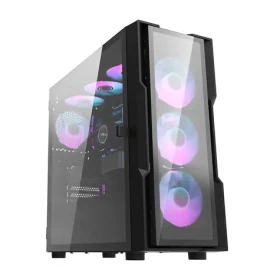DarkFlash DK431 Glass černá / E-ATX / 4x 120 mm / 3x USB-A / průhledná bočnice / bez zdroje (DK431 Glass + 4 fans)