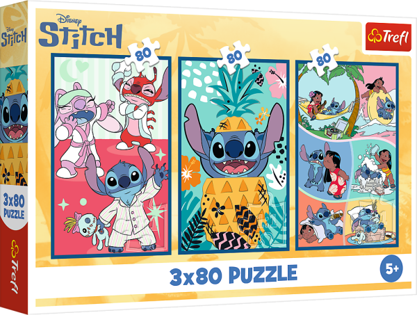 Puzzle Lilo & Stitch: Svět Stitche 3x80 dílků - Twistshake