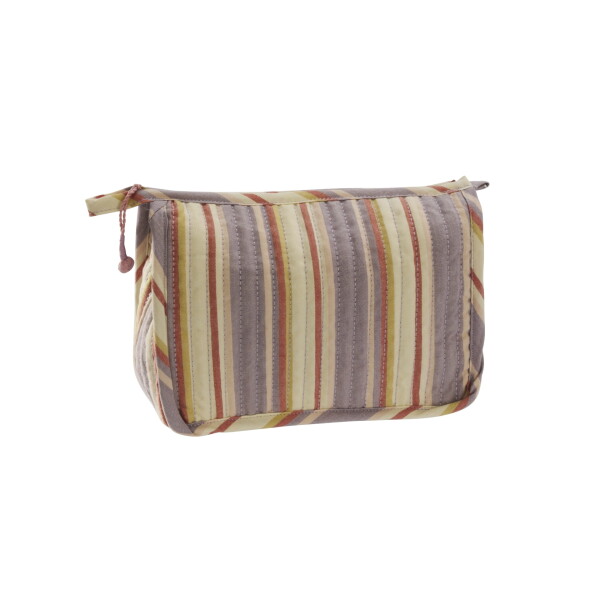 MADAM STOLTZ Prošívaná kosmetická taštička Colourful Stripes, multi barva, textil