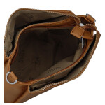 Trendy dámská koženková crossbody kabelka Denissa, hnědá