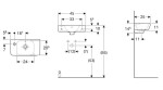 GEBERIT - Selnova Umývátko 45x25 cm, s přepadem, otvor pro baterii vlevo, bílá 500.319.01.5
