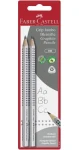 FABER-CASTELL Jumbo Grip Grafitová tužka - HB stříbrná 2 ks (111992)