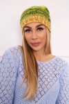 Fleecová čepice Klaudia K255 neon green+yellow UNI