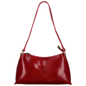Módní dámská kožená kabelka na rameno Delami Vera Pelle Nemia, červená