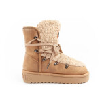 D.Franklin snow boots women winter fashion fur insulated brown beige dámské 39