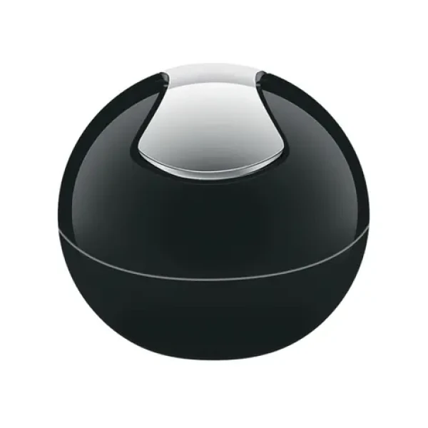 Spirella BOWL mini výklopný odpadkový koš 1 L černý / plast (7610583149725)