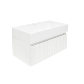 Koupelnová skříňka s umyvadlem SAT Evolution 78x30x44,8 cm bílá mat SATEVO80WMU2 SATEVO80WMU2