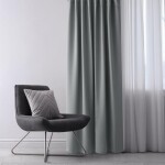 Zatemňovací závěs blackout RESTILO stříbrný 140 x 245 cm sada 2 ks