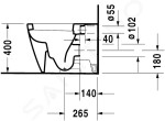 DURAVIT - Starck 2 Stojící klozet, 370x570 mm, bílá 2128090000