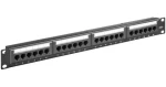MicroConnect Patch panel CAT6 24 portů pro 1U rack 19" černá (PP-013)