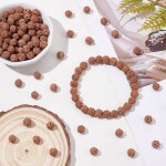 Přírodní rudraksha korálek - ∅ 6 - 8 mm - 1 ks
