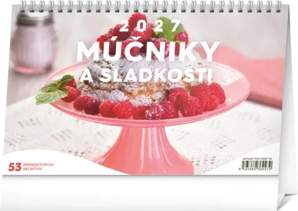 NOTIQUE Múčniky a sladkosti 2027 / Stolní kalendář / 23,1 × 14,5 cm / slovenské kalendárium