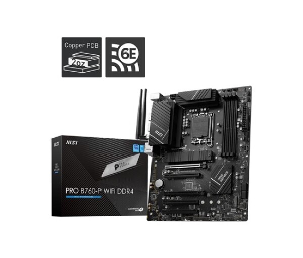 MSI MB Sc LGA1700 PRO B760-P WIFI DDR4, Intel B760, 4xDDR4, 1xDP, 1xHDMI, WI-FI EDF_2648401