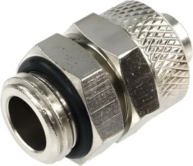 Přípojka G1/4 na 10/8 mm stříbrná lesklá / Fitink na vodní chlazení / Přímá (62001)