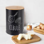 Kulatá plechová dóza CIBULE Black