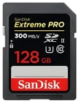 SanDisk Extreme PRO SDXC 128 GB / Paměťová karta / Class 10 / UHS-II / U3 / V90 / čtení: 300 MB/s / zápis: 300 MB/s (SDSDXDM-128G-GN4IN)