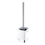 Nimco Kibo chrom sada k WC, WC štětka s keramickým držákem na zeď a držák toaletního papíru Ki set-94KN-26 Ki set-94KN-26